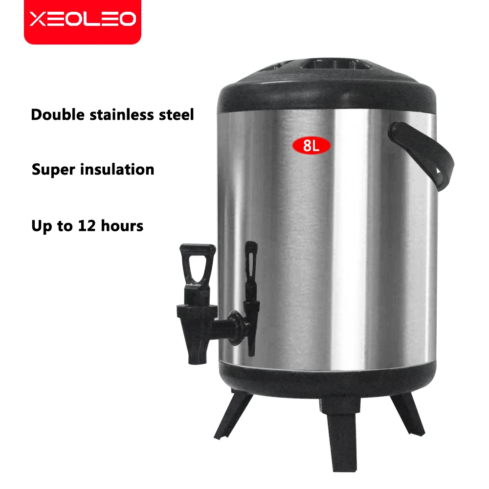 XEOLEO Bubble tea Buckets 8L Stainless steel Insulation barrel keep Temperature from -30 to 150 degree for about 4 hours 4 Color