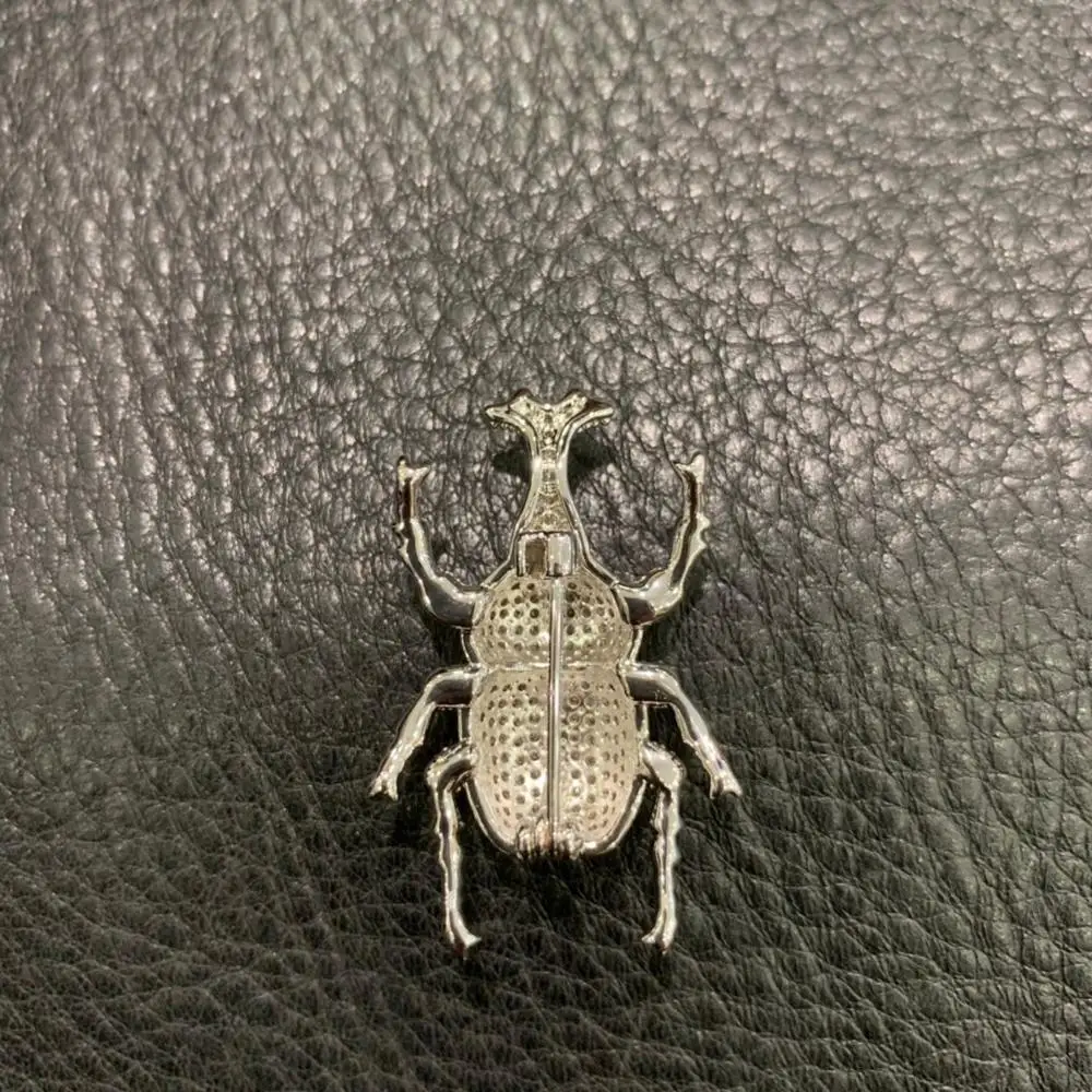 insect beetle brooch unisex fashion jewelry for men & women copper with cubic zircon decoration