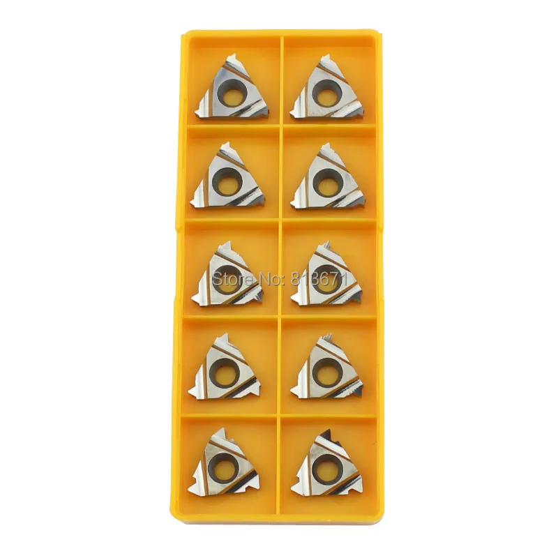 16ER 0.5/1.0/1.5/2.0/2.5/3.0ISO 16IR 1.25ISO Thread Inserts Lathe Turning Tool Blade for Aluminum Copper Processing Thread Tools