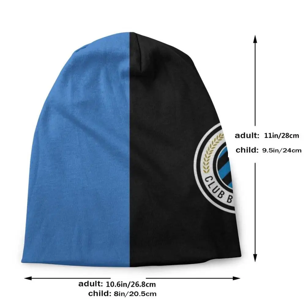 Brugge Unisex Thin Knitted Beanie 40D Diy Hats Club Brugge Koninklijke Voetbalvereniging Bruges Royal Football Association