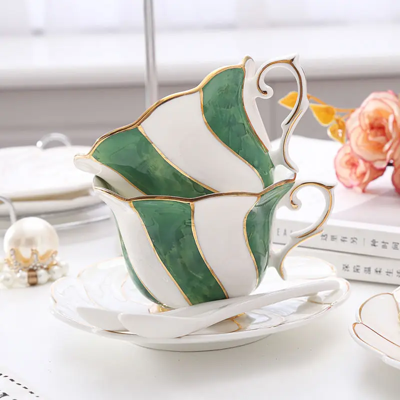 

Ceramic coffee cup set afternoon tea set with simple and creative small luxury English-style scented tea tea cup set of 6