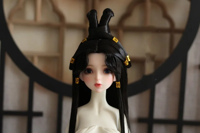 체중계 BJD 가발 인형 액세서리, 고대 코스튬 한푸 요정 긴 머리 빈티지 가발, BJD/SD MSD SD13 큰 소녀 C1040, 1/4, 1/3