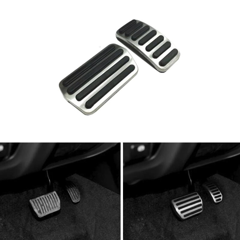 

2pcs AT Car Accelerator Gas Brake Clutch Pedal Footrest Pedals Plate Cover For Volvo XC40 2013- 2015 2016 2017 2018 Accessories