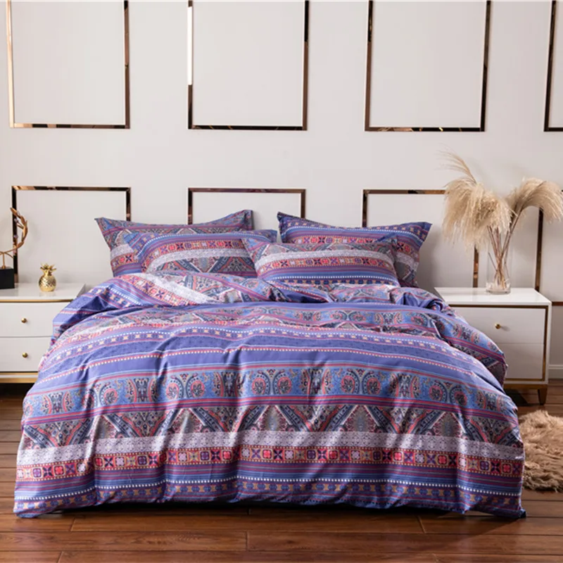 Bohemian 100% Cotton 3d Bedding Sets King Size Luxury Boho Duvet Cover Set Pillowcase Queen bed comforter bed line