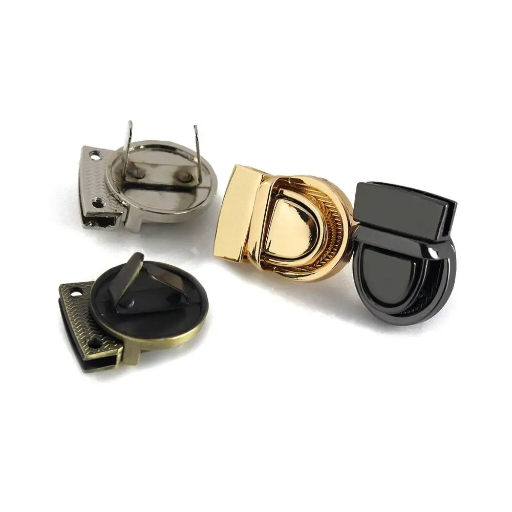 1pcs Metal Press Push Lock Tongue lock Bag Briefcase Spring Lock Snap Decorative Clasps Closure Leather Craft Hardware Accessory