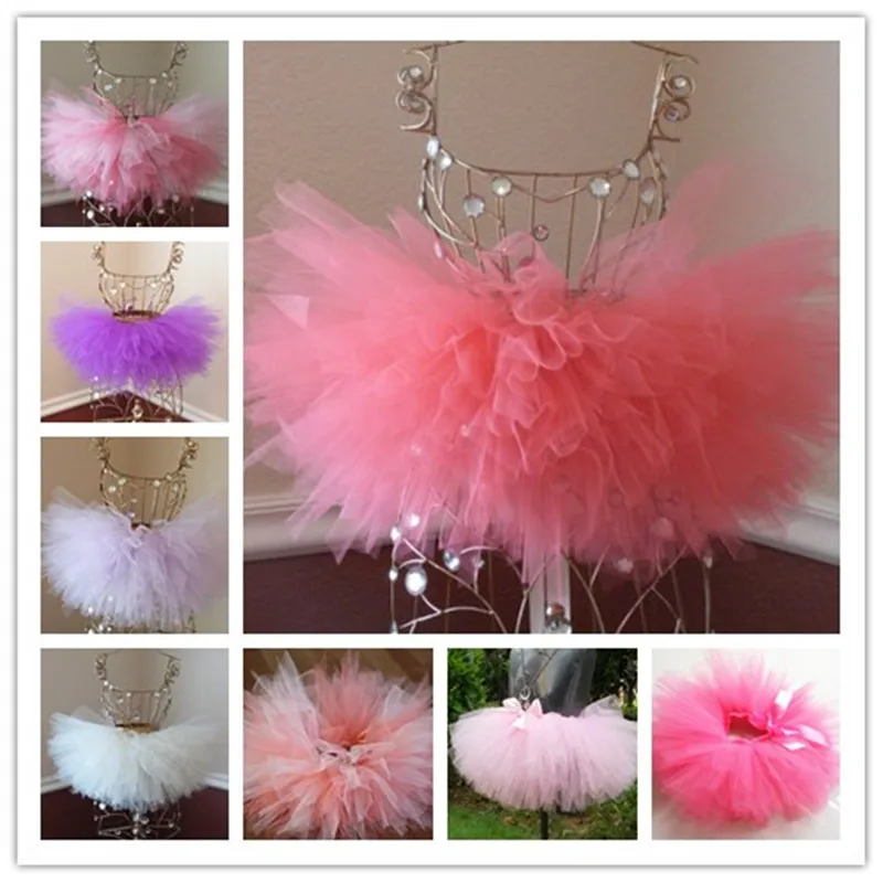 Cute Fluffy Baby Girls First Birthday Costume Handmade Tutu Skirt  Novelty Party decorations kids girl Dance Ballet  Skirt