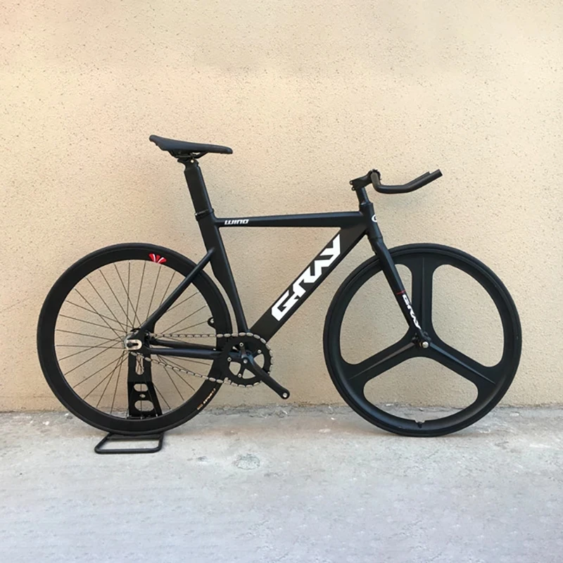 Szary ścieżki rowerowe z ramka ze stopu aluminium 700C rama rowerowa 48cm 52cm widelec stop magnezu koła o pojedynczej prędkości ostre koło