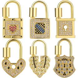 New Creative Spiral Lock Accessories Supplies Handmade Chains Pendant Punk Jewelry Making Decorative Screw Clasps Christmas Gift