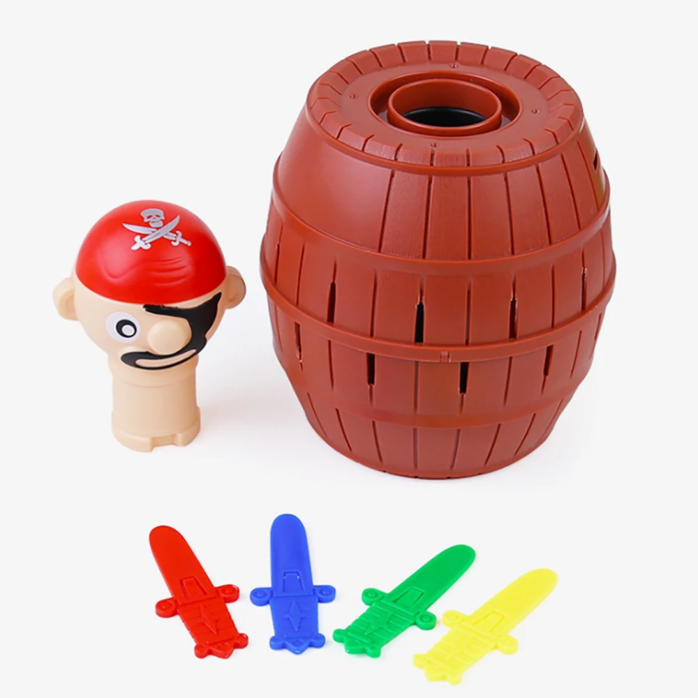 Hot Sale Funny Novelty Kids Children Lucky Game Gadget Jokes Tricky Pirate Barrel Game Pirate Bucket Kiddie Toy