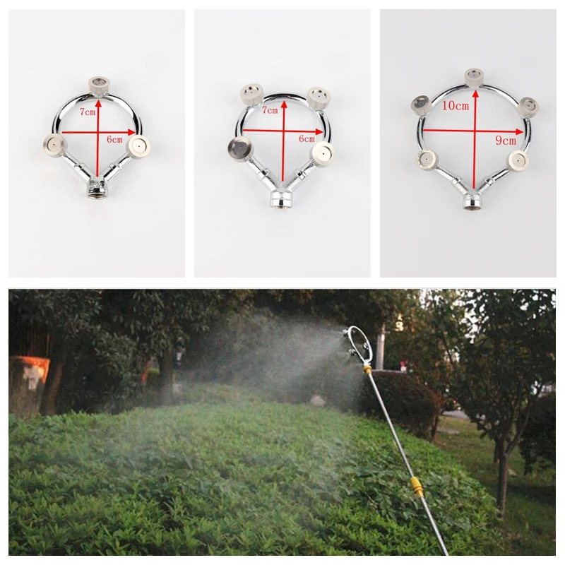 Stainless Steel Round Atomizing Nozzle, Annular Sprinkler Head for Mobile Sprayer, Mushroo for Garden, Water Mist