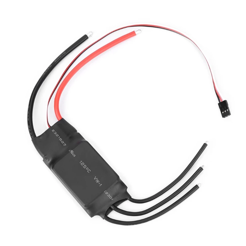 R91A RC ESC, 80A 2-6S Brushless Electronic Speed Controller with UBEC for airplane