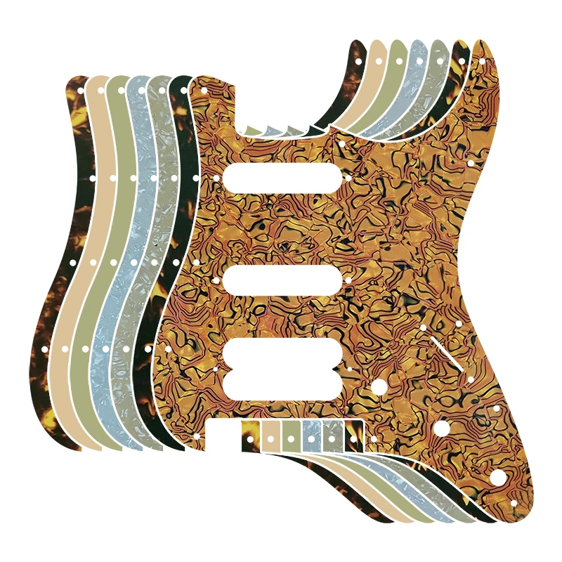 

Guitar Parts For US 11 Screw Holes Strat With Floyd Rose Tremolo Bridge Player Humbucker Single HSS Scratch Plate Flame Pattern