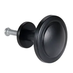 DRELD Black Furniture Handle Alloy Round Door Pull Knob Drawer Cabinet Cupboard Vintage Furniture Kitchen Handle 31*27mm