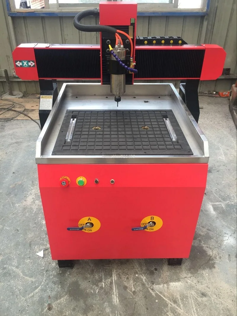 Husillo de refrigeración por agua 6090 CNC, máquina de grabado de piedra/fresadora pequeña de Metal blando para producción, 1.5KW/2,2kw
