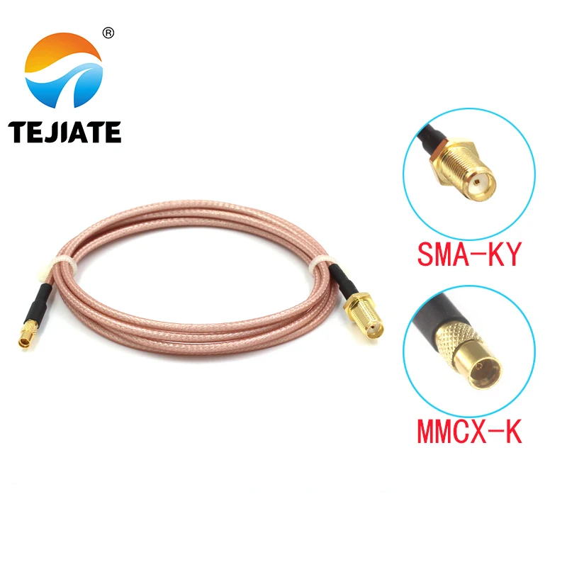 

1PCS TEJIATE Adapter Cable MMCX To SMA Type MMCX-K Convert SMA-KY 8-90CM 1M 1.5M 2M Length Connector RG316 Wire