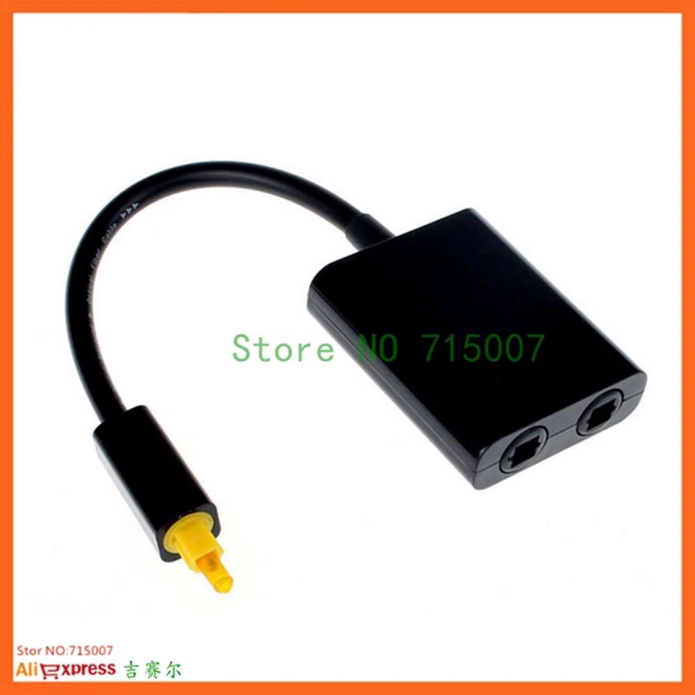 Digital SPDIF Optical Audio Splitter 2 Way Toslink Splitter Adapter 1 input 2 Output SPDIF Optical Cable Splitter Hub for CD DVD