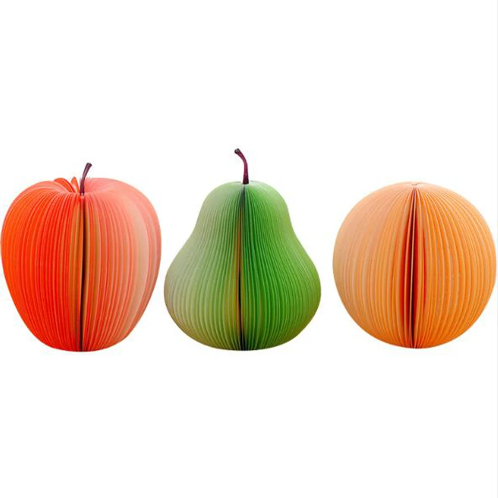 Self-Stick Fruit Notes Bright Color Self-Adhesive Removable Shaped Sticky Note-9 Pads Per Pack-150 Sheets Per Pad Inside