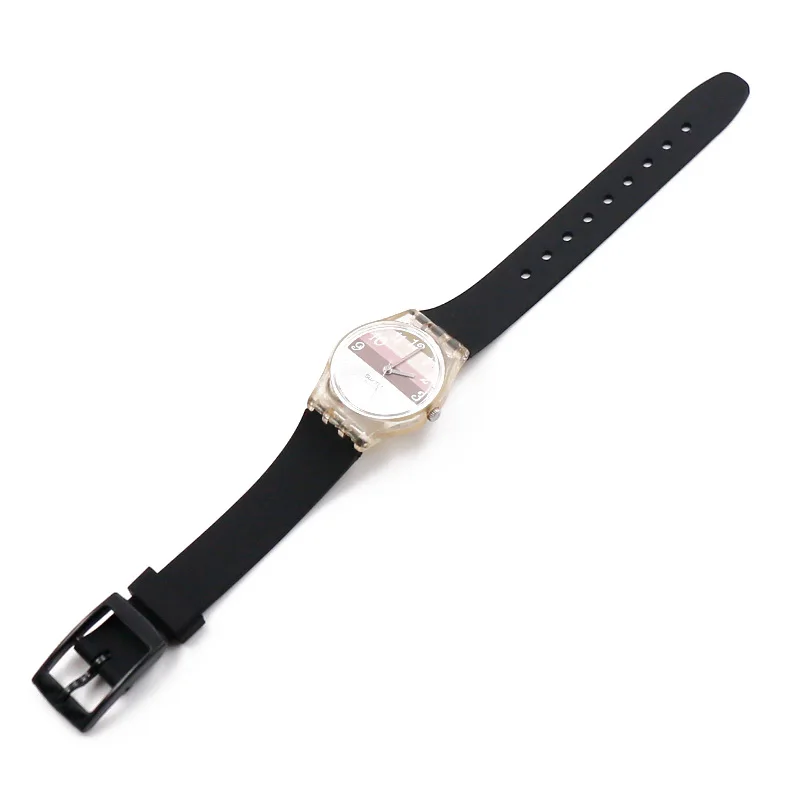 Watch accessories ladies silicone strap for Swatch LB184LK343 strap series small dial 12mm children\'s sports rubber strap