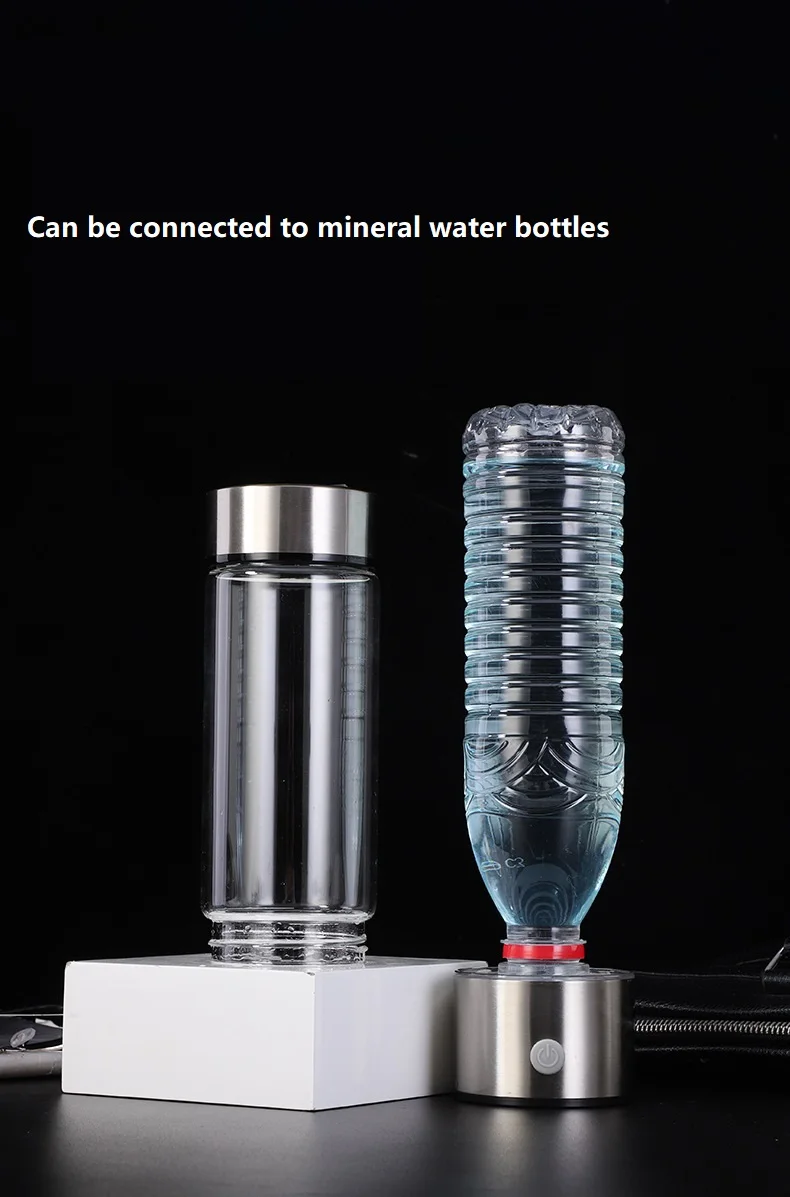 USB قابلة للشحن عالية التركيز الهيدروجين امتصاص العادم 420 مللي كوب الماء الغنية بالهيدروجين صانع المؤين/مولد