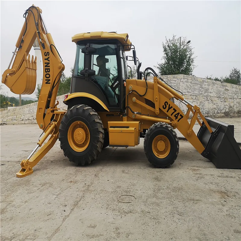 SYNBON Cummins Engine Backhoe Loader Excavation Loading Excavator Bucket SY747