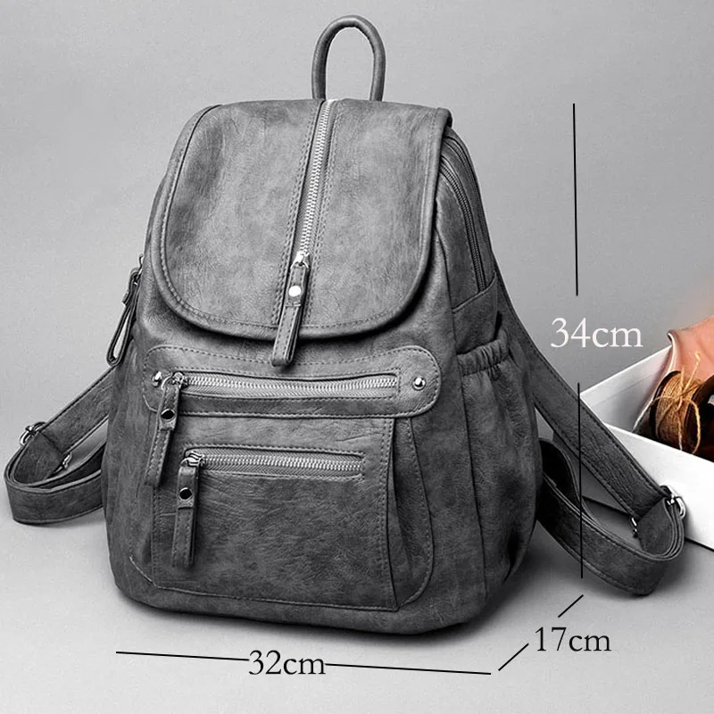 New Designer Women Backpack Casual Back Pack for Women High Quality Leather Backpacks Female School Bags for Teenage Girls Sac