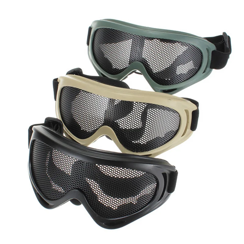 Tactical Outdoor Eye Protection Metal Mesh Glasses Camping Hunting Airsoft Paintball Shooting Safety Goggle Eyewear