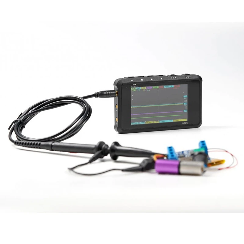 DS213 MINI Digital Oscilloscope Portable LCD Display 4 Channel 15MHz 100MS/S USB Oscilloscopio Pocket-Sized Storage Oscilloscope