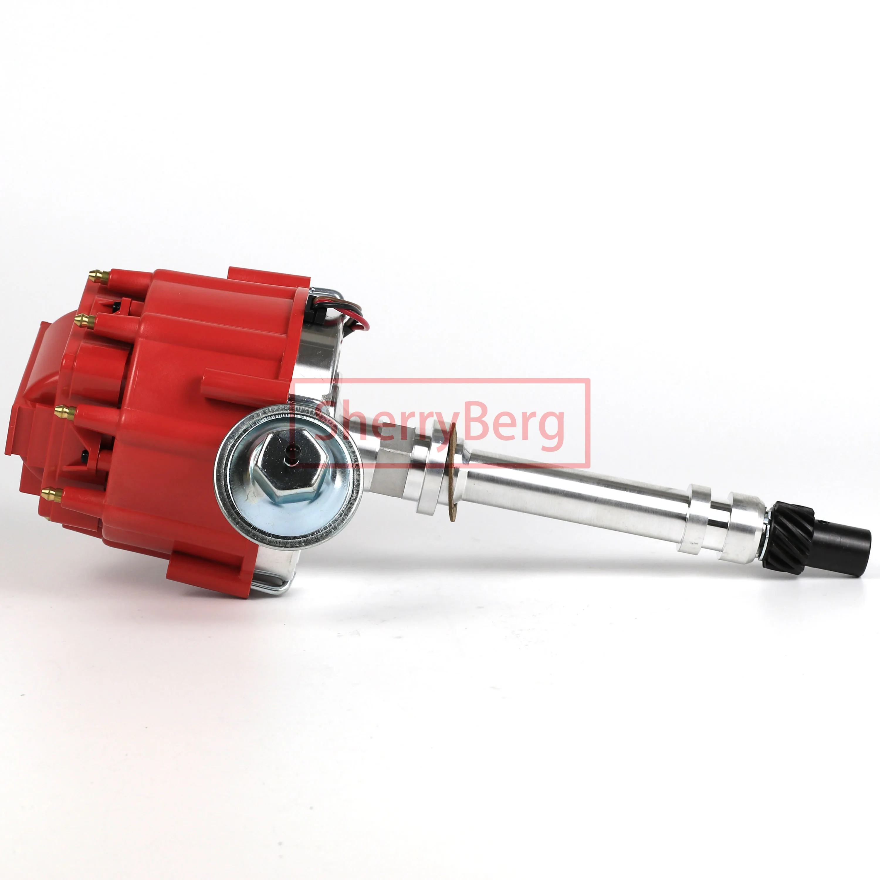 SherryBerg complete distributor Small and Big block for Chevy GM aluminum HEI Distributor Red cap 327 305 350 454 Top Quality