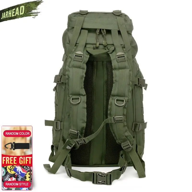 Mochila de camuflagem tática ao ar livre, 60L Saco militar, Trekking do exército, Mochila de viagem esportiva, Camping, Caminhadas assalto mochila