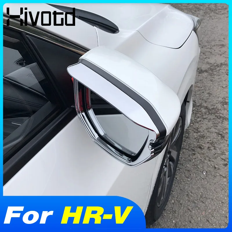 

Hivotd Car Rear View Mirror Visor Cover Shield Rain Frame Protection Accessories Auto Exterior Styling For Honda HRV HR-V 2019