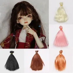 Morceaux de cheveux doux imbibés pour BJD, SD, Puliip, Kurhn, Blythe Butter, DIY Butter Wigs, Mohair Straight, Trame, 25x100cm, 15x100cm