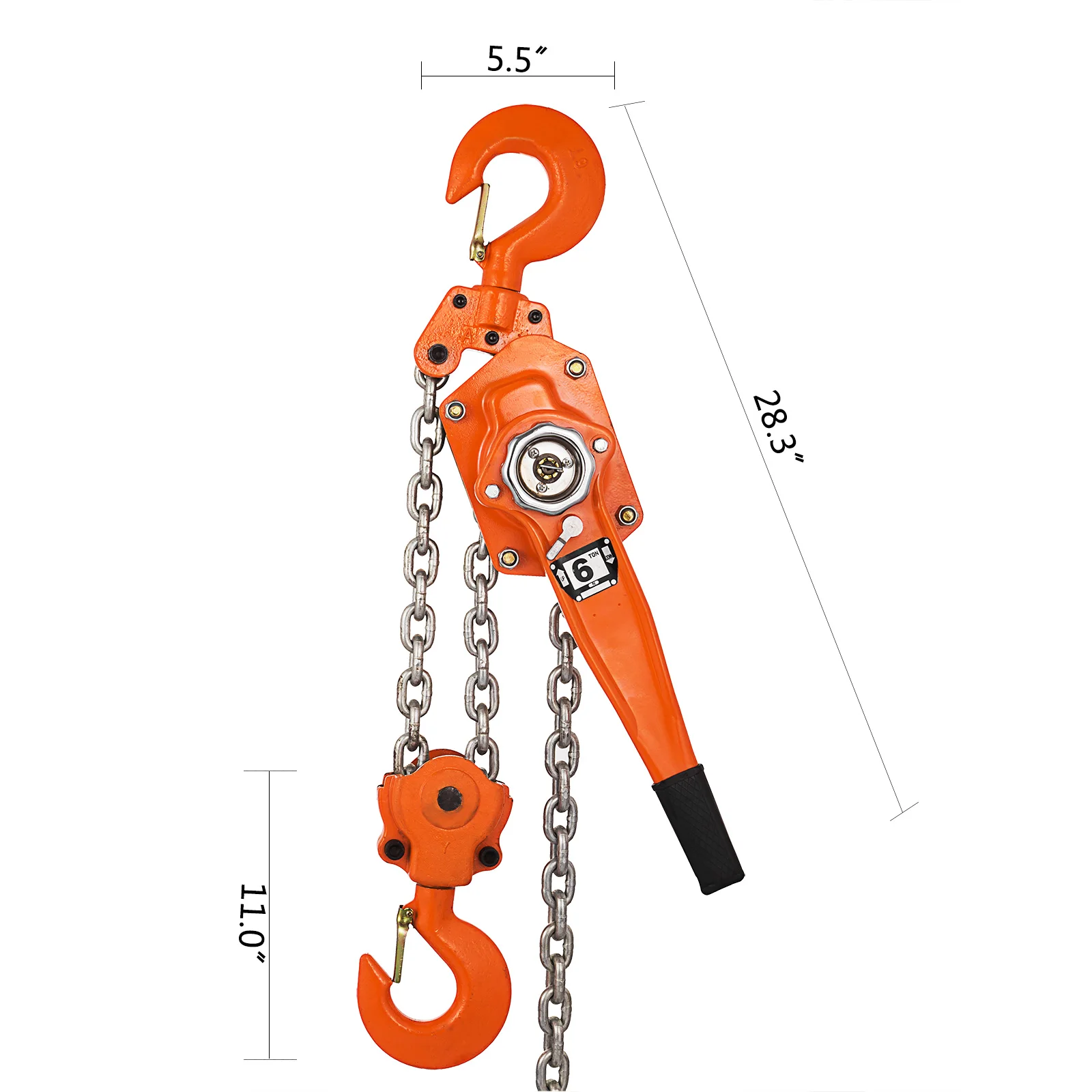 VEVOR 6 Ton leva manuale paranco a catena Heavy Duty Hook Mount 3M / 6M Lift CE certificato blocco manuale portatile per trascinamento sollevamento