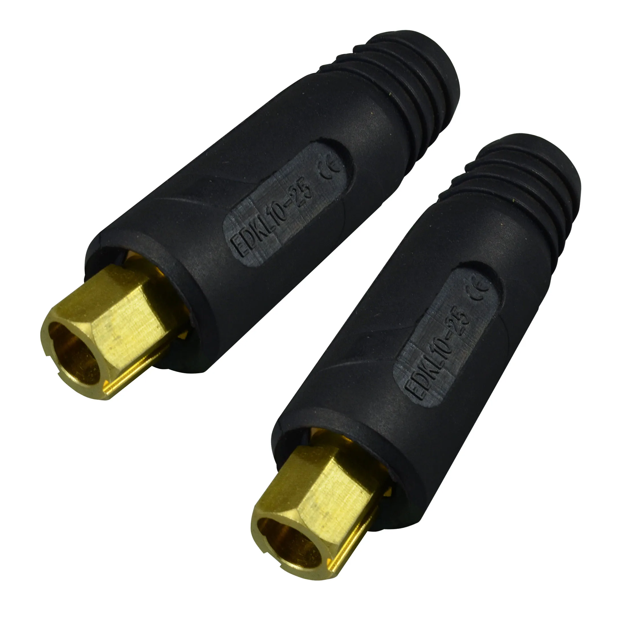 2pcs Welding Cable Joint Quick Connector Female DINSE-Style 100Amp-200Amp 16-25 SQ-MM