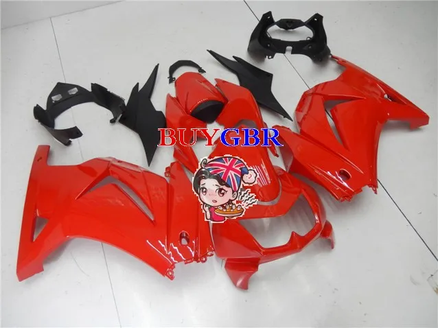 Motorcycle Fairings Red EX250 fairing For Kawasaki EX250/NINJA250 2008 2009 2010 2011 2012 fairing free windscreen