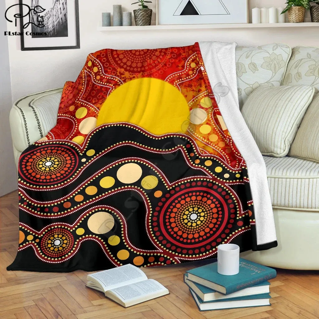 Indigenous Flag Sun Patterns animal Fleece Blanket 3D full printed Wearable Blanket Adults/kids Fleece Blanket drop shippng