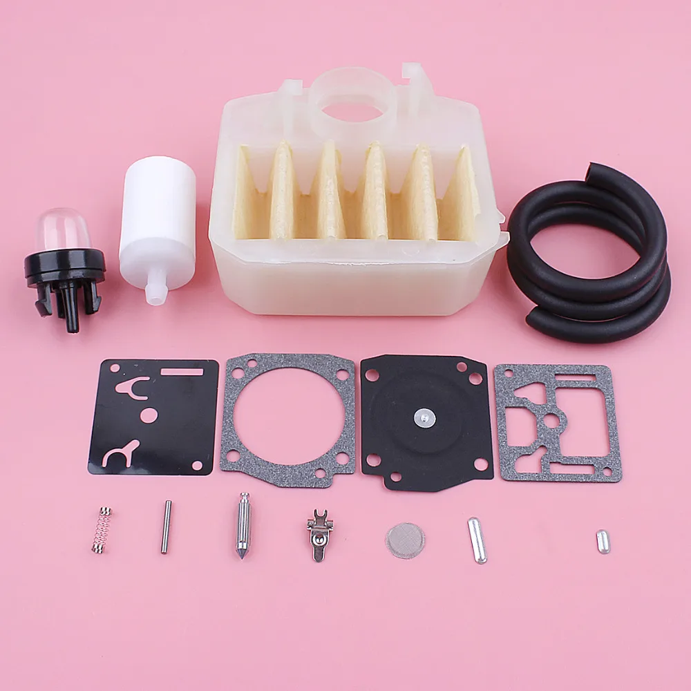 Carburetor Repair Rebuild Kit For Husqvarna 340 345 350 353 346XP Air Fuel Filter Line Primer Bul Chainsaw Spare Replace Parts