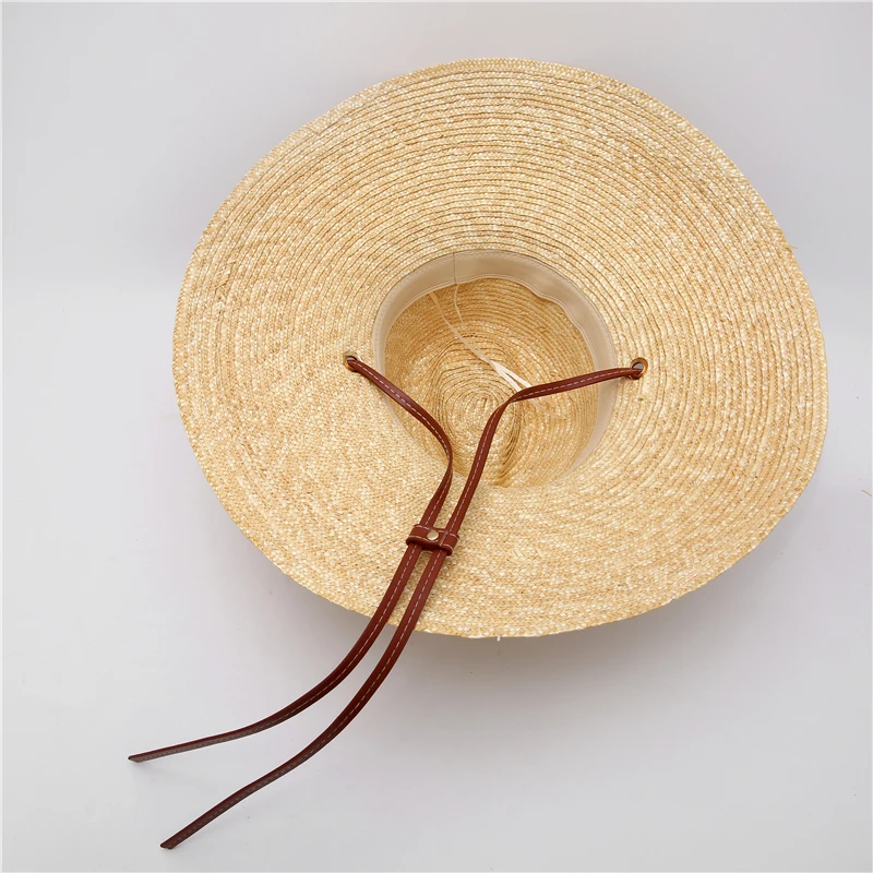 Summer Women's Big Ribbon Sun Hat Style Vintage Design Wide Side Straw Hat Solid Color Anti-UV Holiday Beach Hat