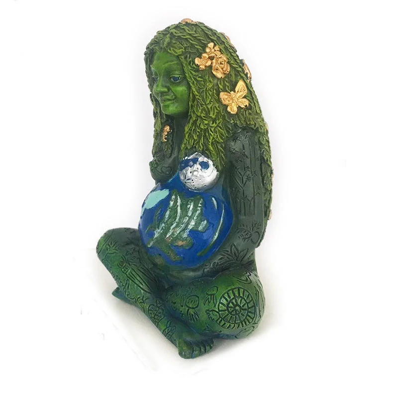 الأرض الأم تماثل صمغي الحلي غايا آلهة تمثال غرفة ديكور حديقة الديكور الحرف هدية إكسسوارات ديكور منزلي
