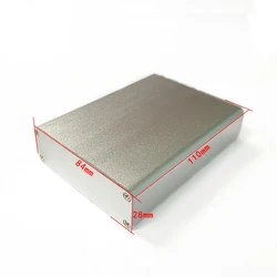 Instrument Shell Industrial Aluminium Box Electrical Project Enclosure DIY 84*28*110mm NEW