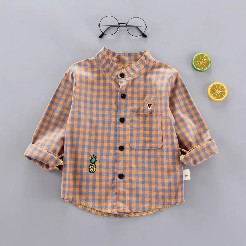 IENENS Boys Shirt Clothes Baby Spring Thin Shirts Toddler Infant Boy Long Sleeve Tees Tops 1 2 3 4 Years Kids Cotton Shirt