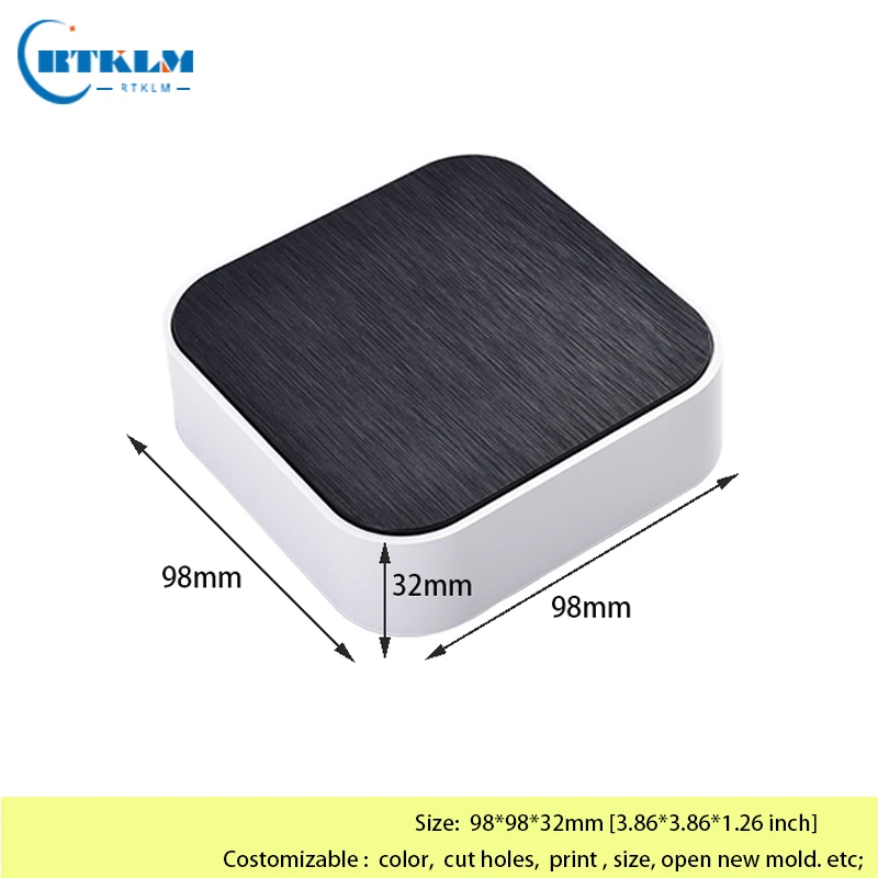 High quality Plastic box for electronic project abs housing instrument case diy junction box small desktop box 98*98*32mm