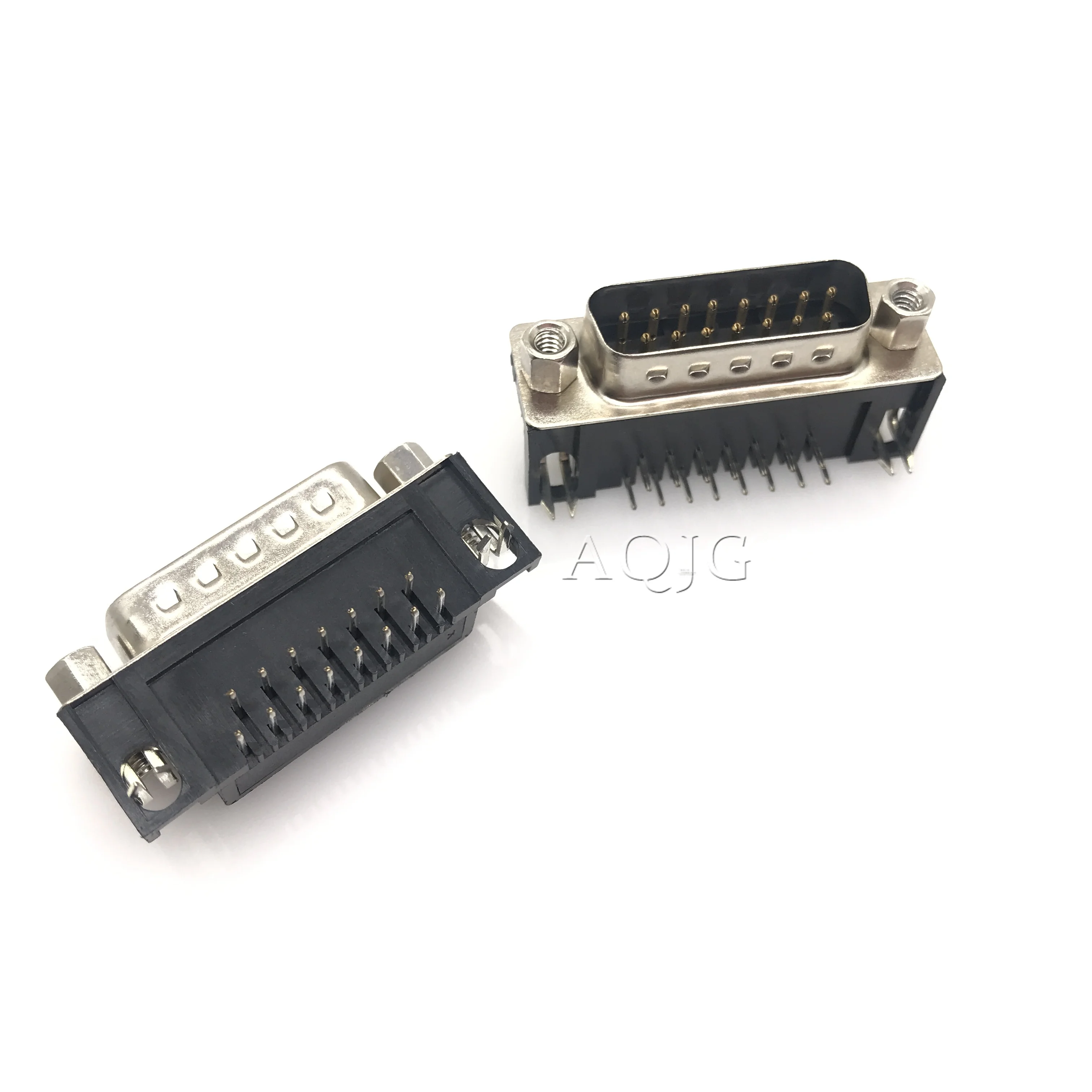 DR15 DB15 D-SUB Angle Angled 15 Pin Female Male PCB Mount Socket Connector