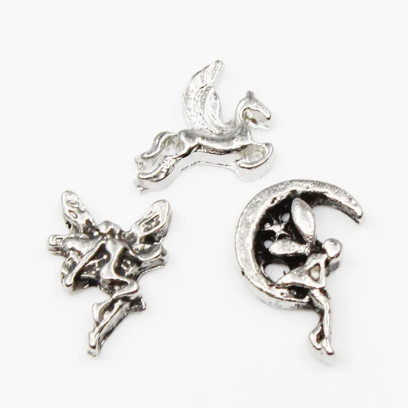 20pcs/lot Magic Elves Pegasus Fairies Enamels Floating Charms For Glass Lockets Memory Pendant Jewelry