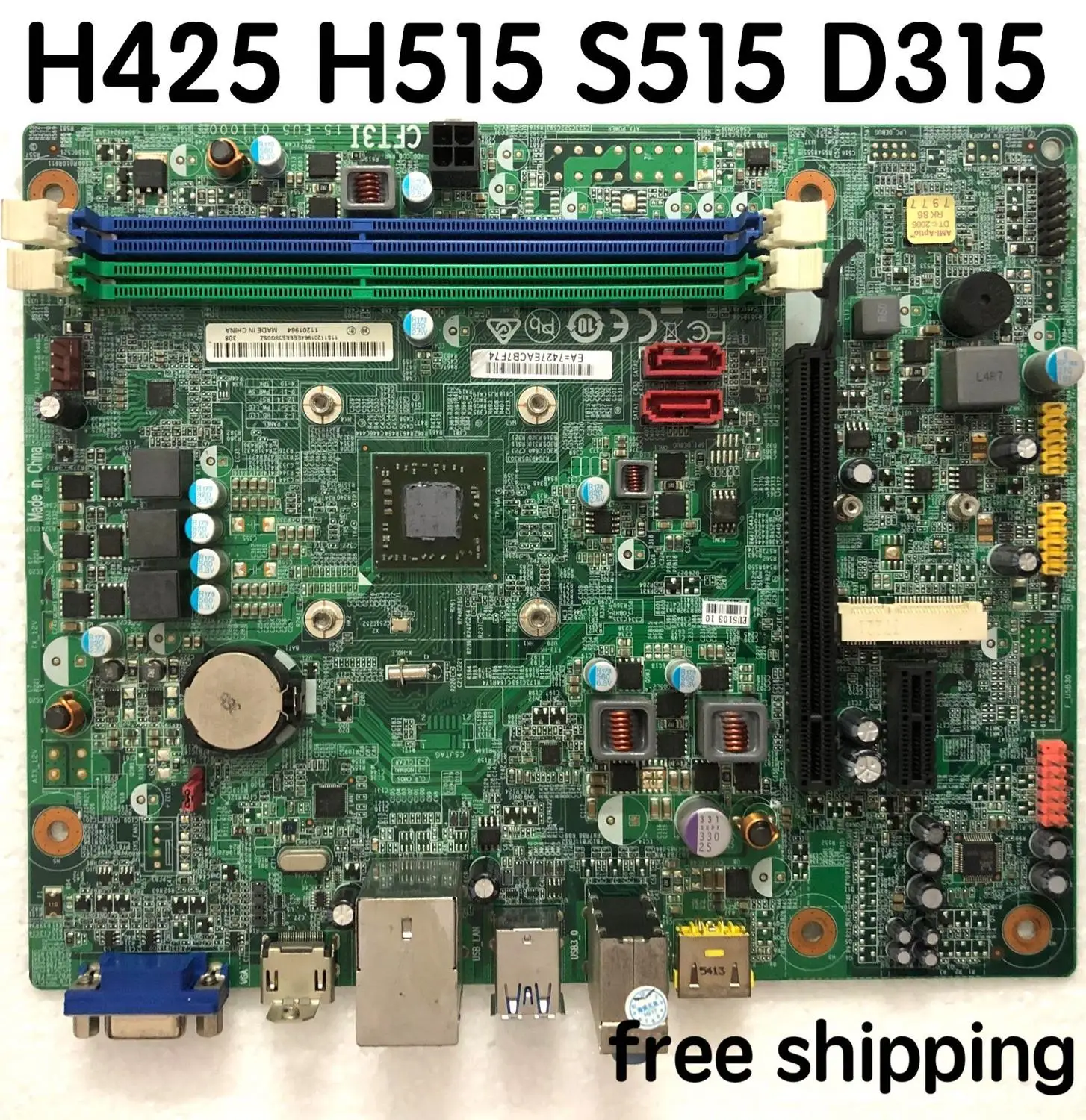 

BY3-LT V:1.0 For Lenovo H425 H515 S515 D315 Motherboard CFT3I 90002577 Mainboard 100%tested fully work