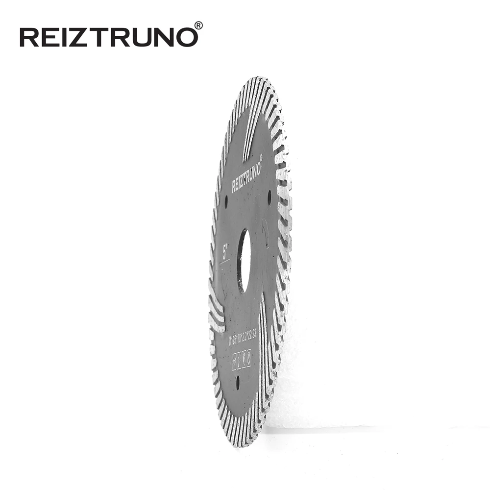Reiztruno 5 "Batu Circular Saw Blade T-Tersegmentasi Blade Diamond 125 Mm untuk Batu Besi Beton Batu Pasir Premium Cutting cakram