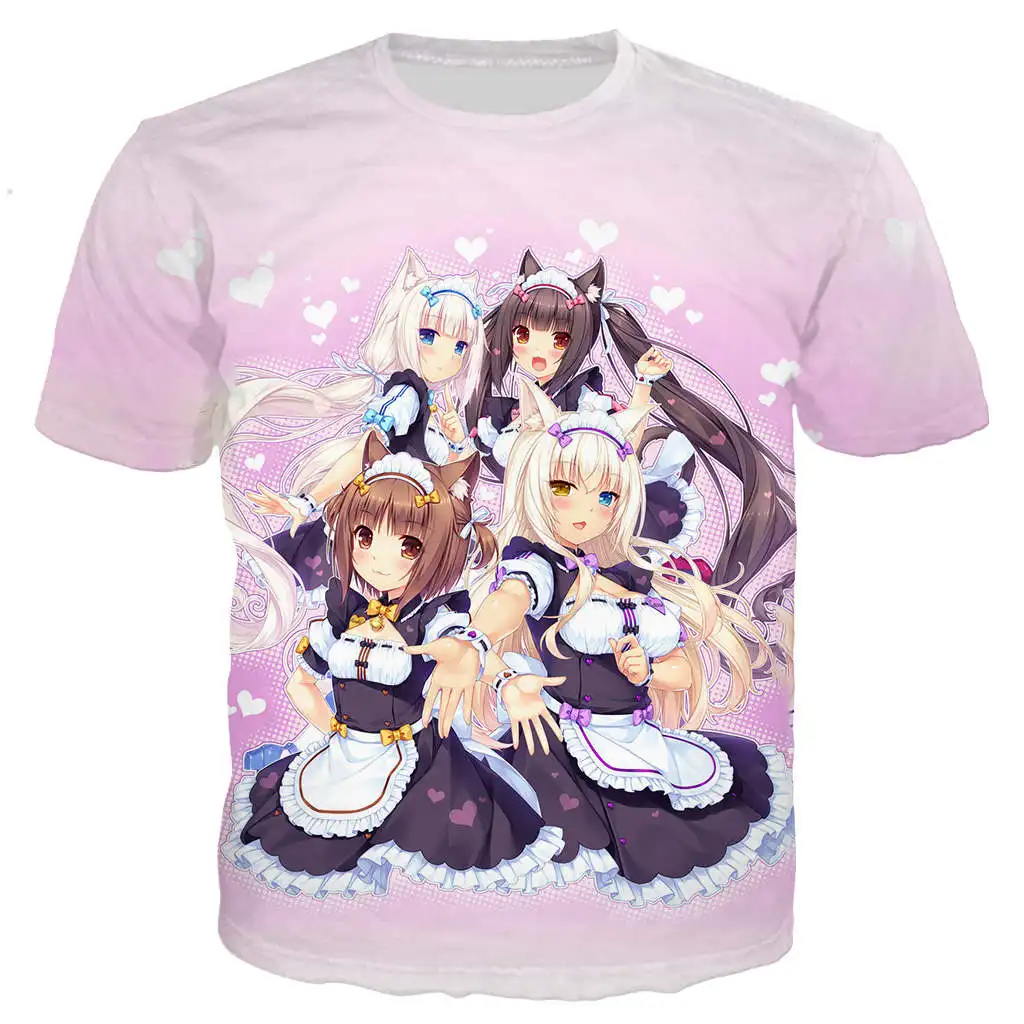 New Cool T Shirt Men/women Nekopara Chocola Vanilla 3D Printed T-shirts Short Sleeve Harajuku Style Tshirt Streetwear Tops Tee