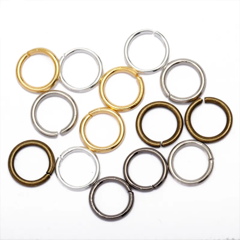 200pcs 4 5 6 7 8 9 10 mm closed Jump Rings Silver Split Rings Connectors For DIY Handmade Jewelry Finding Making Accessories