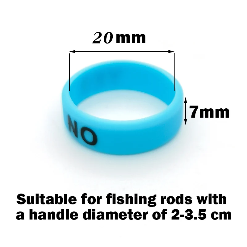 OUTKIT 20pcs Fishing Rod Handle Protective Case Lure Silica Gel Rod Clip O-shaped Ring Protector Anti-Slip Ring Tackle