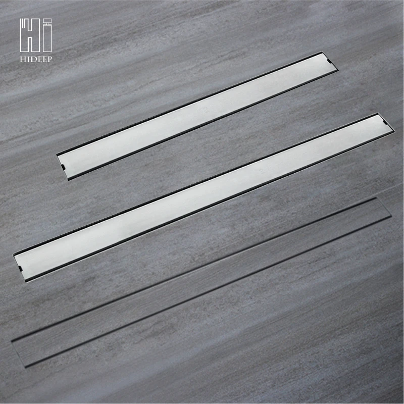 Odor resistant Linear Floor Drain SUS304 60cm 80cm 100cm 120cm Bathroom Deodorization Side row Floor Drain Insert Tile HIDEEP