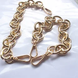 Replacement Metal Chain Thick Aluminum Chain O-Shaped Buckle Simple Atmosphere Handbag Handle Fashion All-Match Bag Accessory